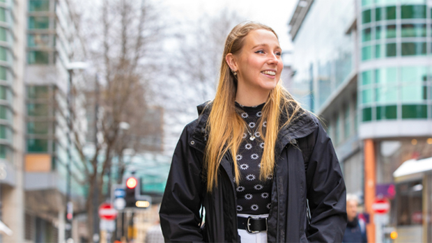 person walking in manchester